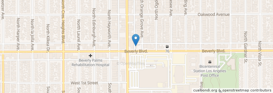 Mapa de ubicacion de Subway en Amerika Birleşik Devletleri, Kaliforniya, Los Angeles County, Los Angeles.