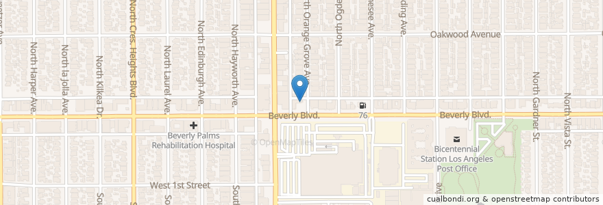 Mapa de ubicacion de Copy Fair  Cafe en Vereinigte Staaten Von Amerika, Kalifornien, Los Angeles County, Los Angeles.