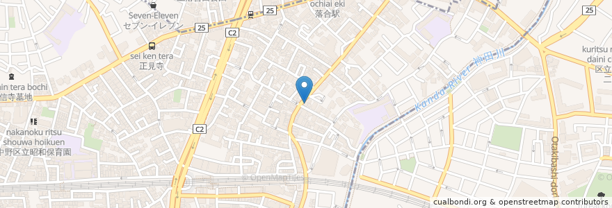 Mapa de ubicacion de 中谷医院 en اليابان, 東京都, 中野区.
