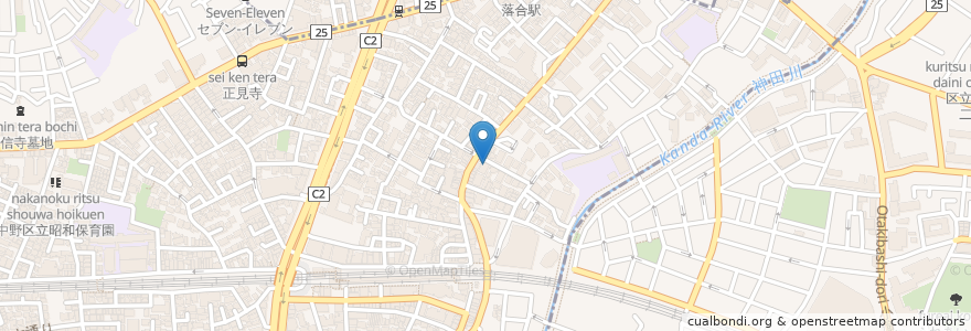 Mapa de ubicacion de 永田小児科 en 日本, 東京都, 中野区.