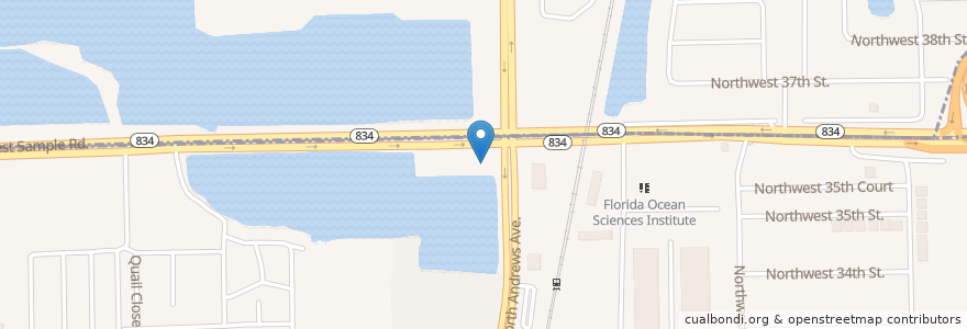 Mapa de ubicacion de Bank of America en Estados Unidos De América, Florida, Broward County, Pompano Beach.