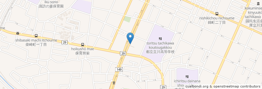 Mapa de ubicacion de 伊藤歯科 en Japan, 東京都, 立川市.