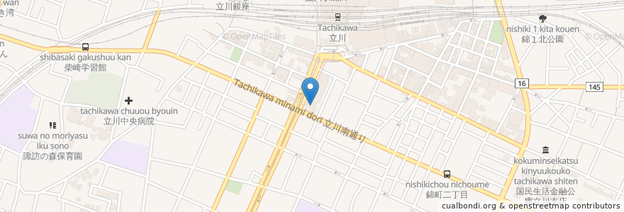 Mapa de ubicacion de marion en Япония, Токио, Татикава.