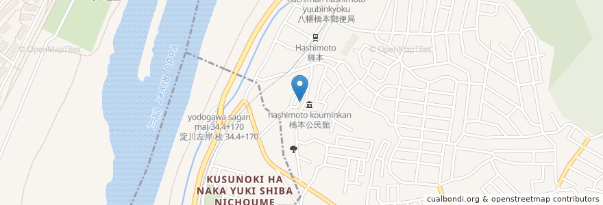 Mapa de ubicacion de 京阪橋本 en ژاپن, 京都府.