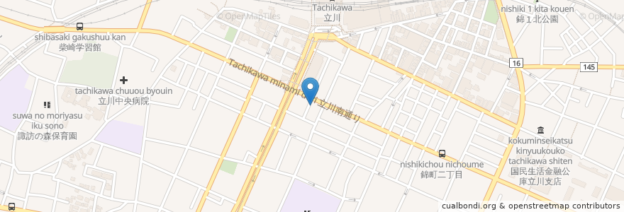 Mapa de ubicacion de 立川南口クリニック en Japón, Tokio, Tachikawa.
