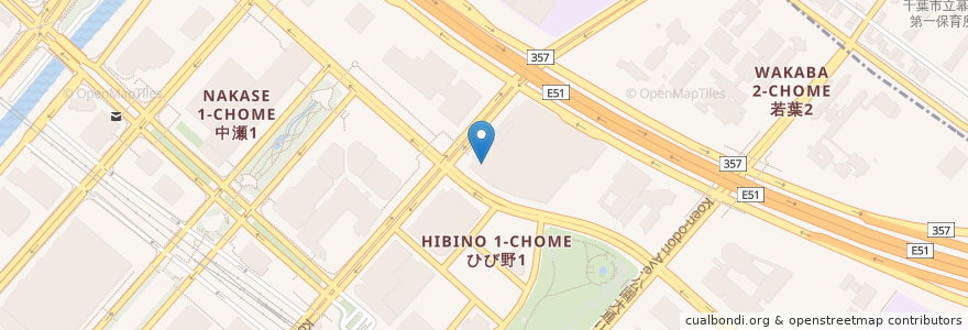 Mapa de ubicacion de スターバックス en Япония, Тиба, 千葉市, 美浜区.