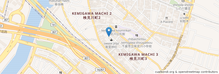 Mapa de ubicacion de Furumine-jinja Shrine en Japan, Chiba Prefecture, Chiba, Hanamigawa Ward.
