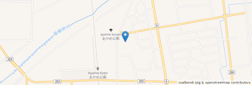Mapa de ubicacion de 熊野神社 en اليابان, 山形県, 長井市.