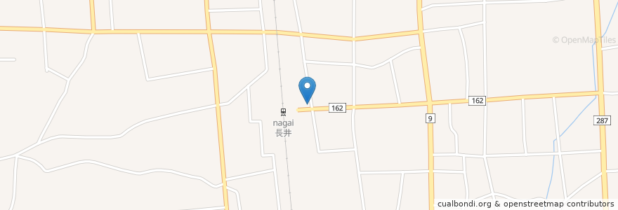 Mapa de ubicacion de 山の下 en Japan, Yamagata Prefecture, Nagai.