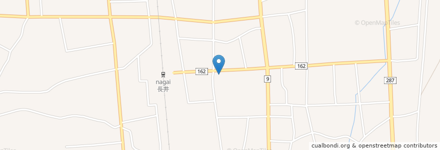 Mapa de ubicacion de JA山形おきたま 長井支店 en Japan, Yamagata Prefecture, Nagai.