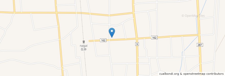 Mapa de ubicacion de 居酒屋安楽 en 일본, 야마가타현, 長井市.