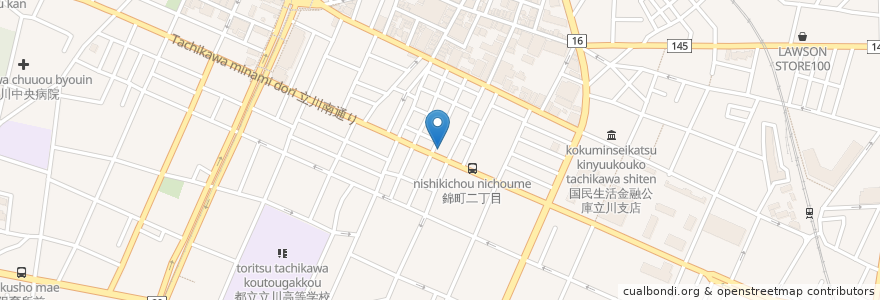 Mapa de ubicacion de とみやま en Japan, Tokyo, Tachikawa.