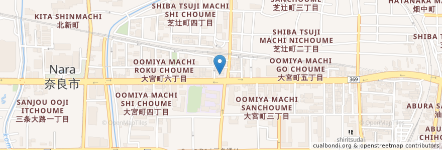 Mapa de ubicacion de 知床漁場 en 日本, 奈良県/奈良縣, 奈良市.