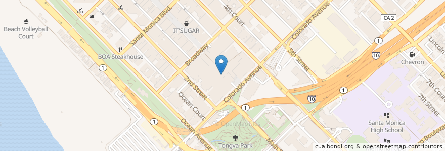 Mapa de ubicacion de Charlie Kabab en United States, California, Los Angeles County.