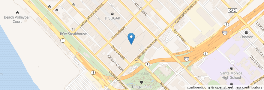 Mapa de ubicacion de Crepe Maker en United States, California, Los Angeles County.