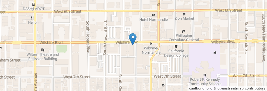 Mapa de ubicacion de Wells Fargo en Amerika Birleşik Devletleri, Kaliforniya, Los Angeles County, Los Angeles.