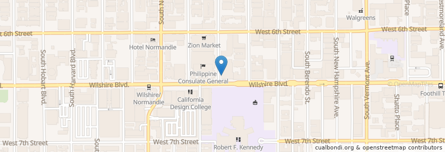 Mapa de ubicacion de Neris Filipino Dining en United States, California, Los Angeles County, Los Angeles.