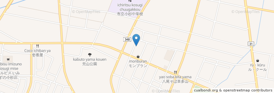 Mapa de ubicacion de クスリのアオキ en Japonya, 富山県, 射水市.