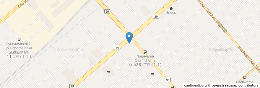 Mapa de ubicacion de 北洋銀行旭川永山店 en Japan, Präfektur Hokkaido, 上川総合振興局, 旭川市.