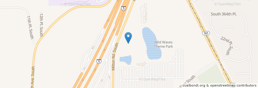 Mapa de ubicacion de GoWild Pizza en 미국, 워싱턴, King County, Federal Way.