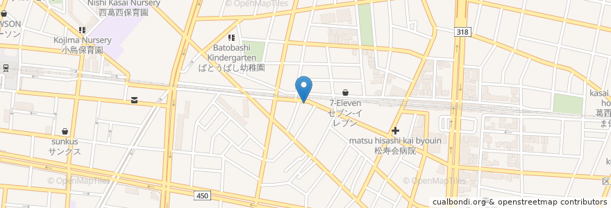 Mapa de ubicacion de 柿家鮨 en Japonya, 東京都, 江戸川区.