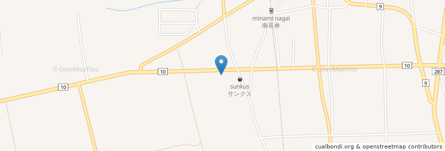 Mapa de ubicacion de としさん亭 en Japan, Yamagata Prefecture, Nagai.