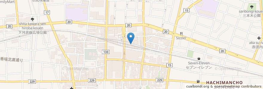 Mapa de ubicacion de たまの里 en ژاپن, 東京都, 府中市.