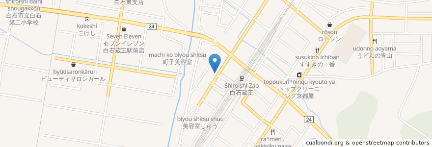 Mapa de ubicacion de ニッポンレンタカー 白石蔵王駅前営業所 en Japan, 宮城県, 白石市.