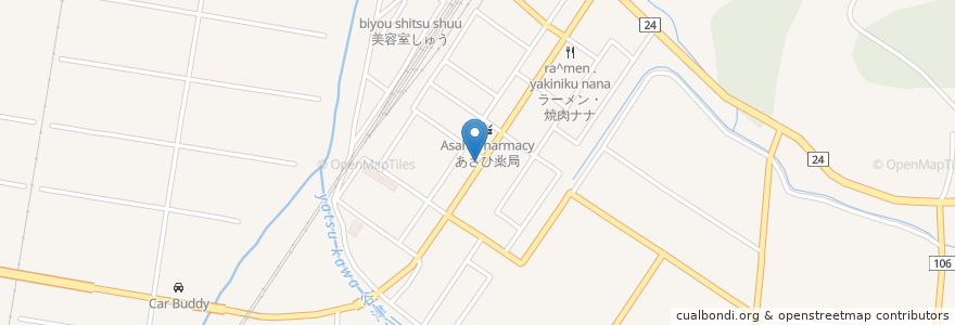 Mapa de ubicacion de レストラン根花 en Giappone, 宮城県, 白石市.