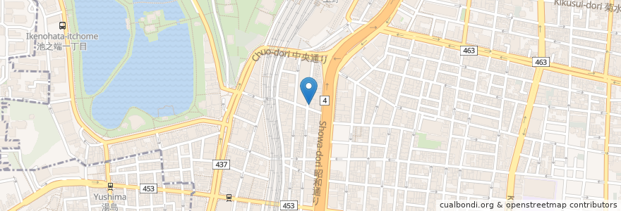 Mapa de ubicacion de 喫茶マドンナ en Japão, Tóquio, 台東区.