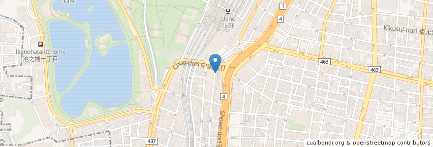 Mapa de ubicacion de かごみ en Japonya, 東京都, 台東区.