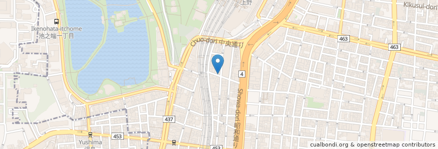 Mapa de ubicacion de 沼津港海将 en Jepun, 東京都, 台東区.