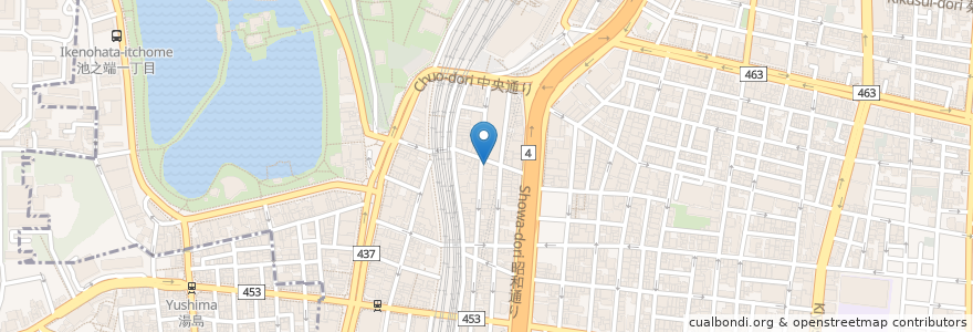 Mapa de ubicacion de キャバレーブルームーン en Giappone, Tokyo, 台東区.