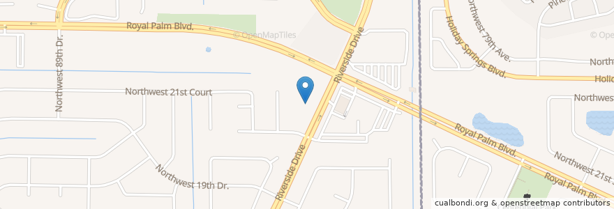 Mapa de ubicacion de Temple Beth Orr en États-Unis D'Amérique, Floride, Broward County, Coral Springs.