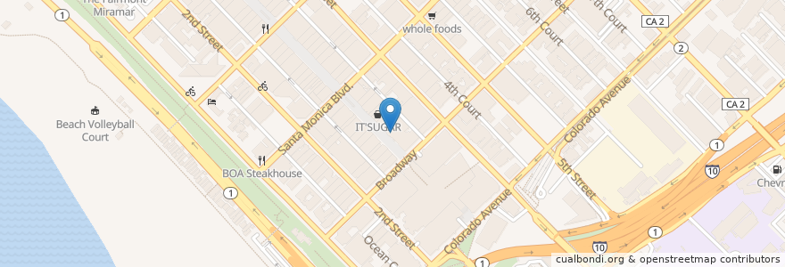 Mapa de ubicacion de AMC Broadway 4 en Amerika Syarikat, California, Los Angeles County.