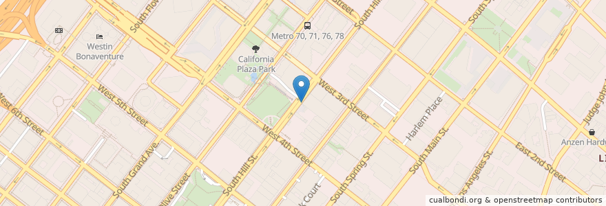 Mapa de ubicacion de Grand Central Market en アメリカ合衆国, カリフォルニア州, Los Angeles County, ロサンゼルス.