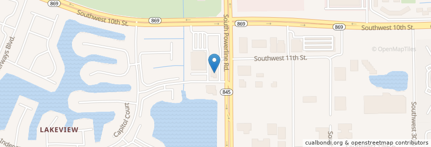 Mapa de ubicacion de Dunkin' Donuts en アメリカ合衆国, フロリダ州, Broward County, Deerfield Beach.