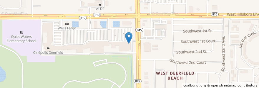 Mapa de ubicacion de Panera Bread en United States, Florida, Broward County, Deerfield Beach.