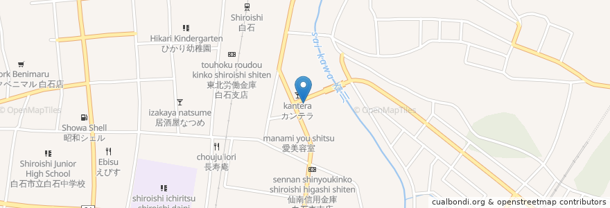 Mapa de ubicacion de 清原歯科医院 en 日本, 宮城県, 白石市.