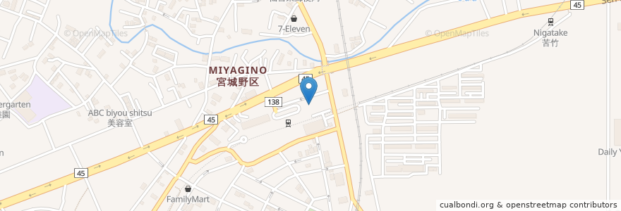 Mapa de ubicacion de 桃野レディースクリニック en 日本, 宮城県, 仙台市, 宮城野区.