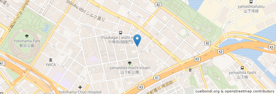 Mapa de ubicacion de 五福臨 en Япония, Канагава, Йокогама, Нака.