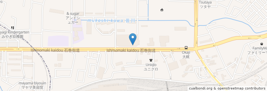 Mapa de ubicacion de 四六時中 en Japan, 宮城県, 仙台市, 宮城野区.