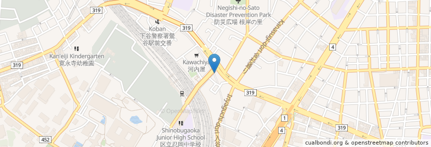 Mapa de ubicacion de 富士そば en 日本, 東京都, 台東区.