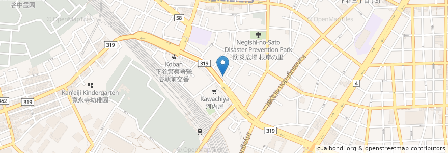 Mapa de ubicacion de ダンスパブ アラン en Japan, Tokio, 台東区.