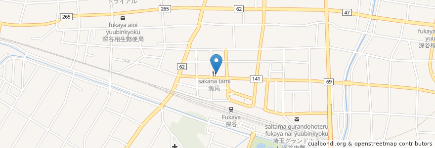 Mapa de ubicacion de ココ壱番屋 en Japão, 埼玉県, 深谷市.