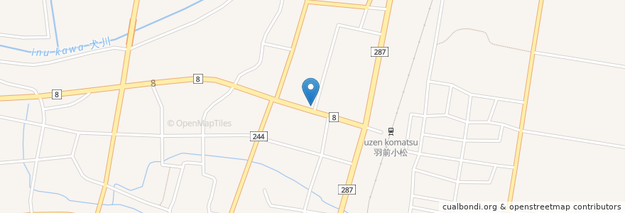 Mapa de ubicacion de サンゴ en Japan, 山形県, 東置賜郡, 川西町.