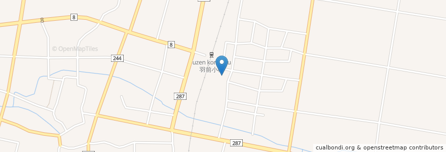 Mapa de ubicacion de 生きがい交流館 en 일본, 야마가타현, 東置賜郡, 川西町.