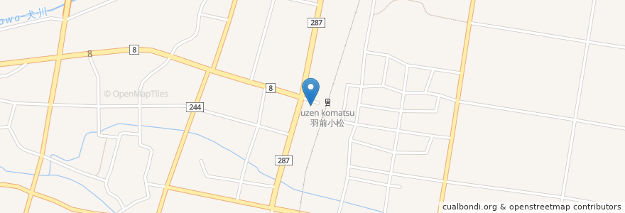 Mapa de ubicacion de 茂木食堂 en Japan, 山形県, 東置賜郡, 川西町.