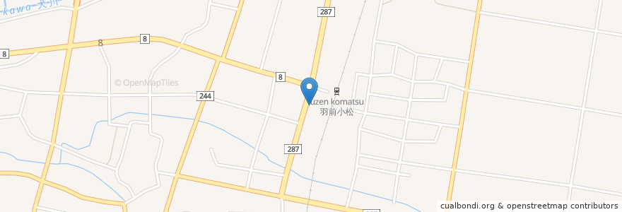 Mapa de ubicacion de 須貝薬局 en Japan, Präfektur Yamagata, 東置賜郡, 川西町.