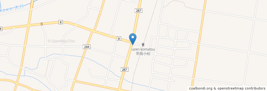 Mapa de ubicacion de あっさり食堂 en 日本, 山形県, 東置賜郡, 川西町.
